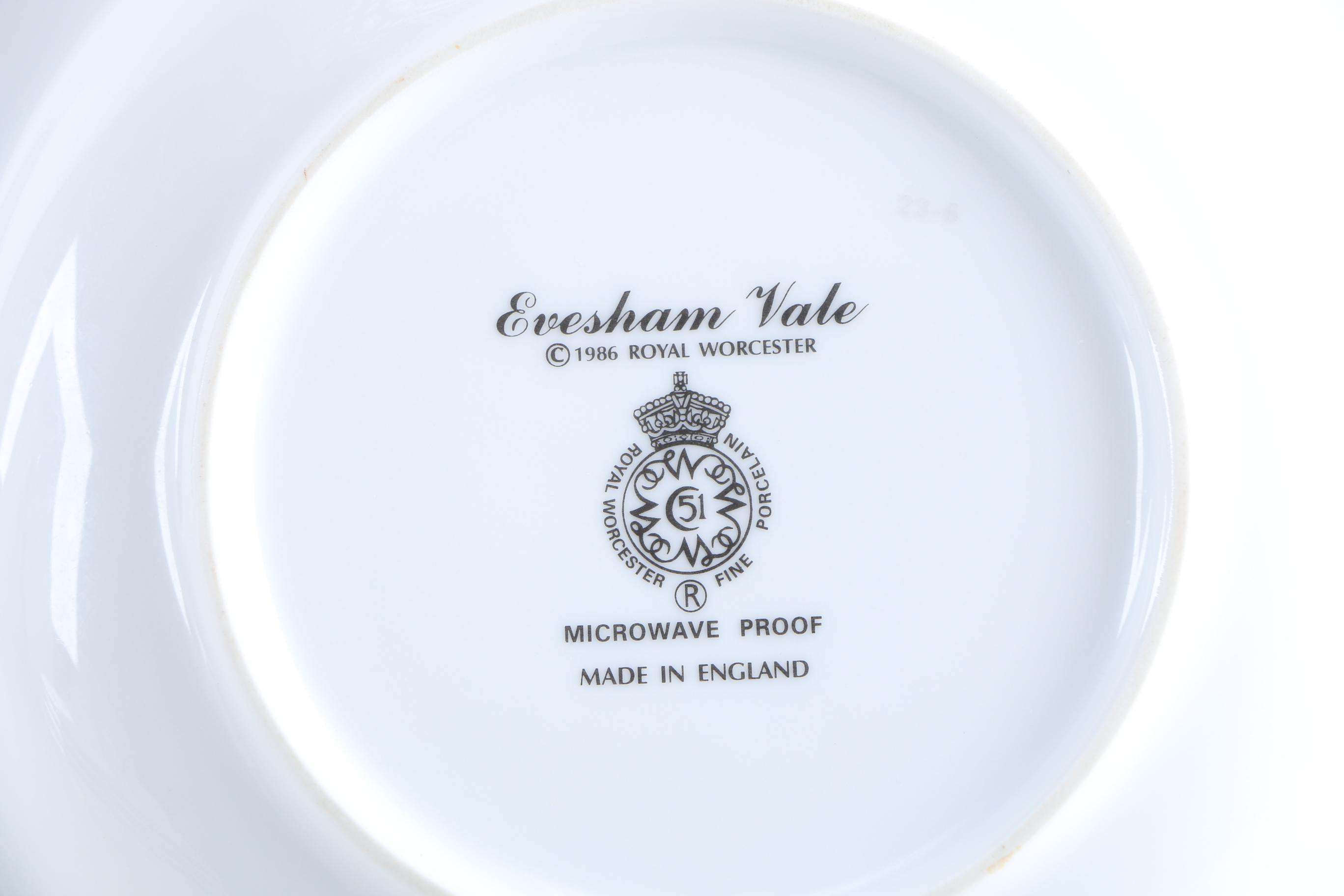 Royal Worchester "Evesham" Porcelain Tableware