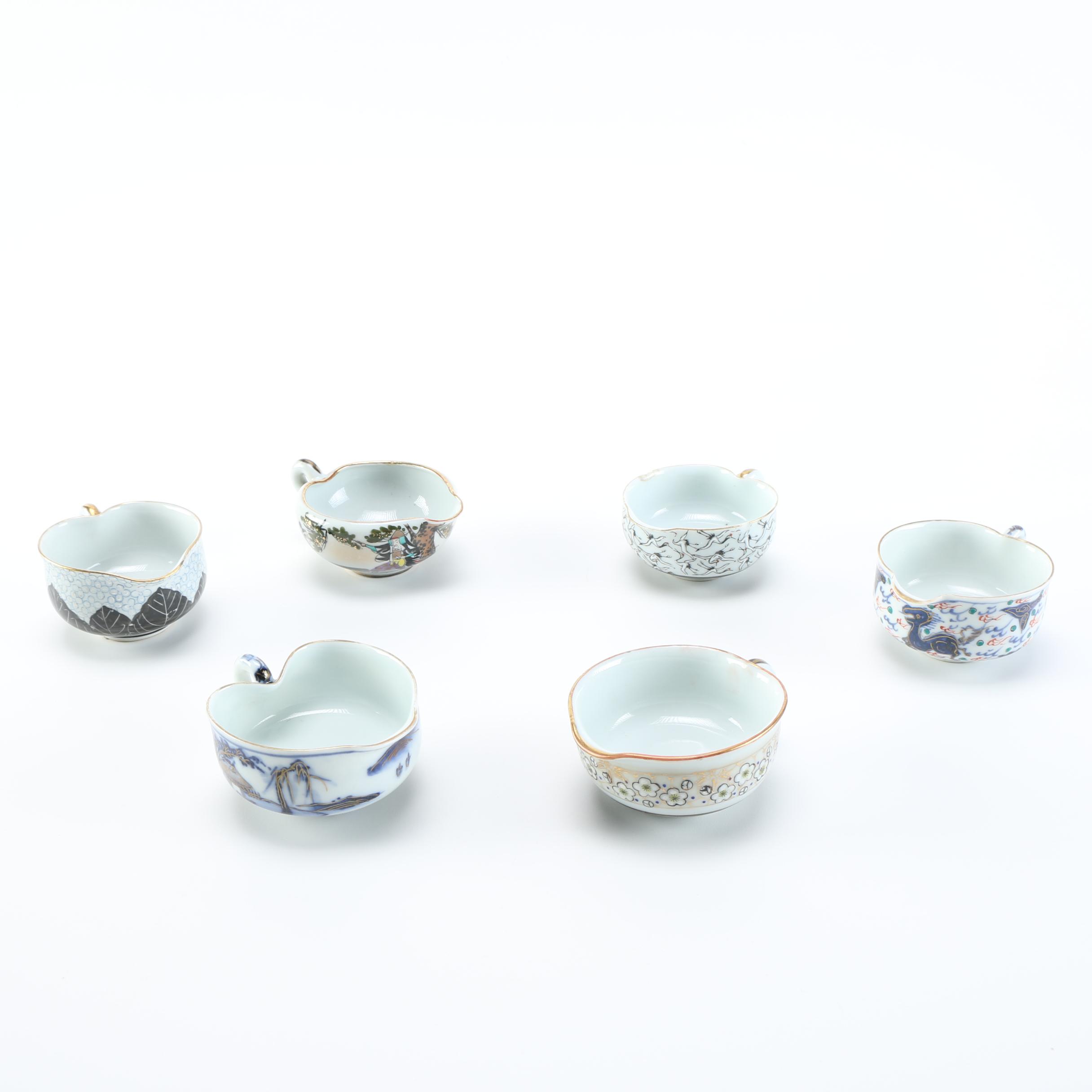 Japanese Hand-Painted Porcelain Cups