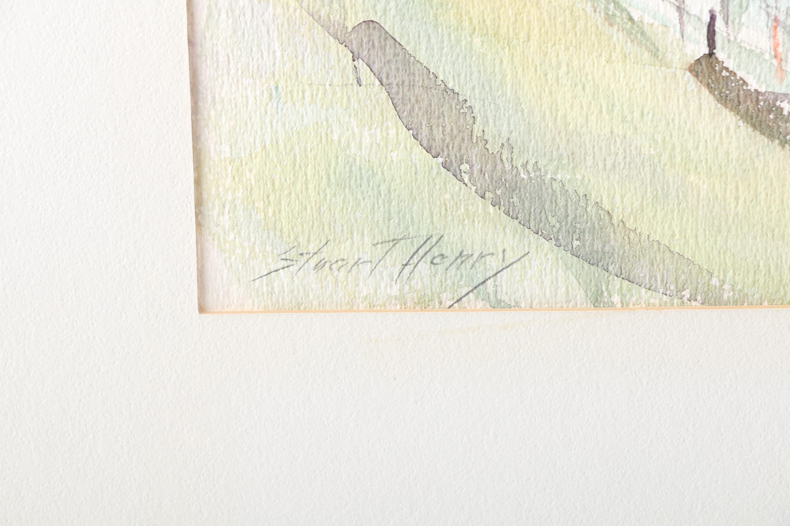 1969 Stuart Henry Original Watercolor of the Seine in Paris