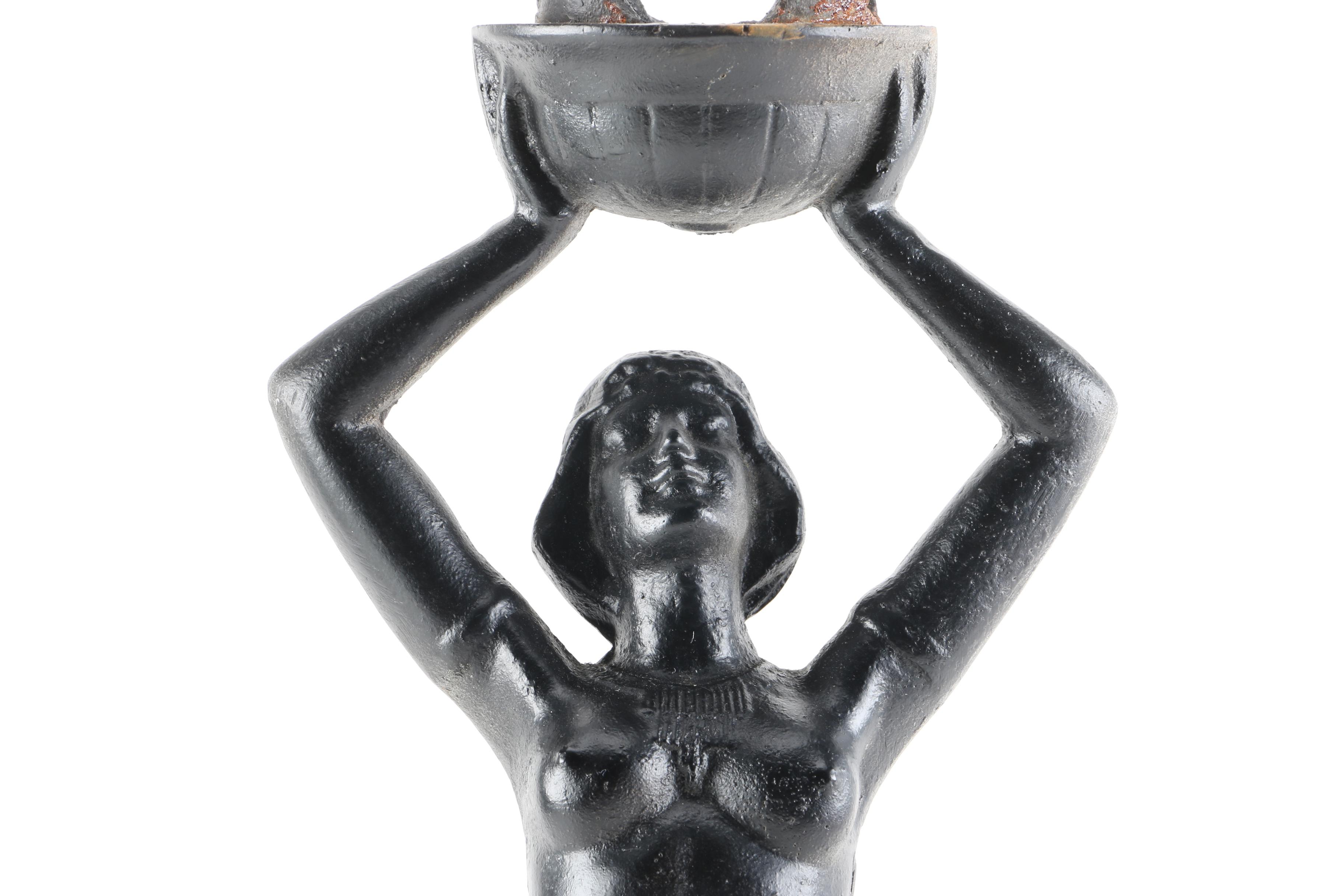 Art Deco Cast Metal Ash Receiver Stand