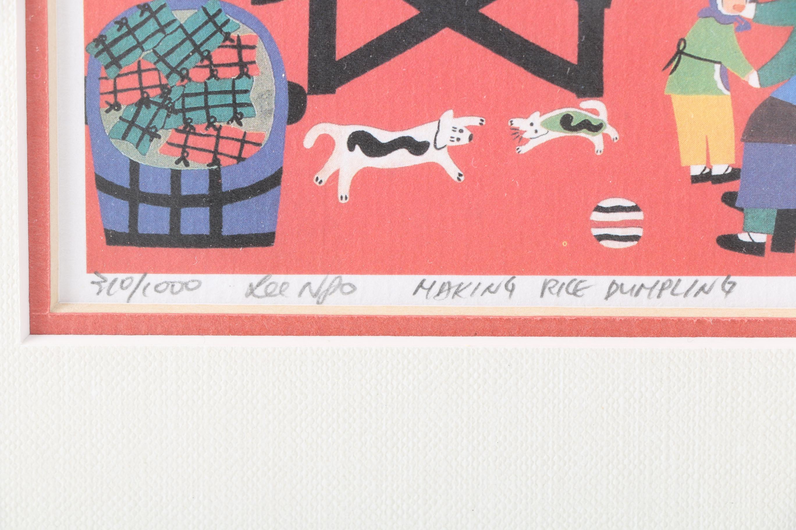 Lee Ngo Limited Edition Offset Lithographs "Morning in Spring" and "Morning Rice Dumpling"