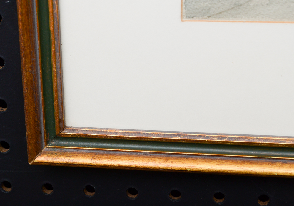 Frederick Burns Watercolor of Manlius, New York Village Street