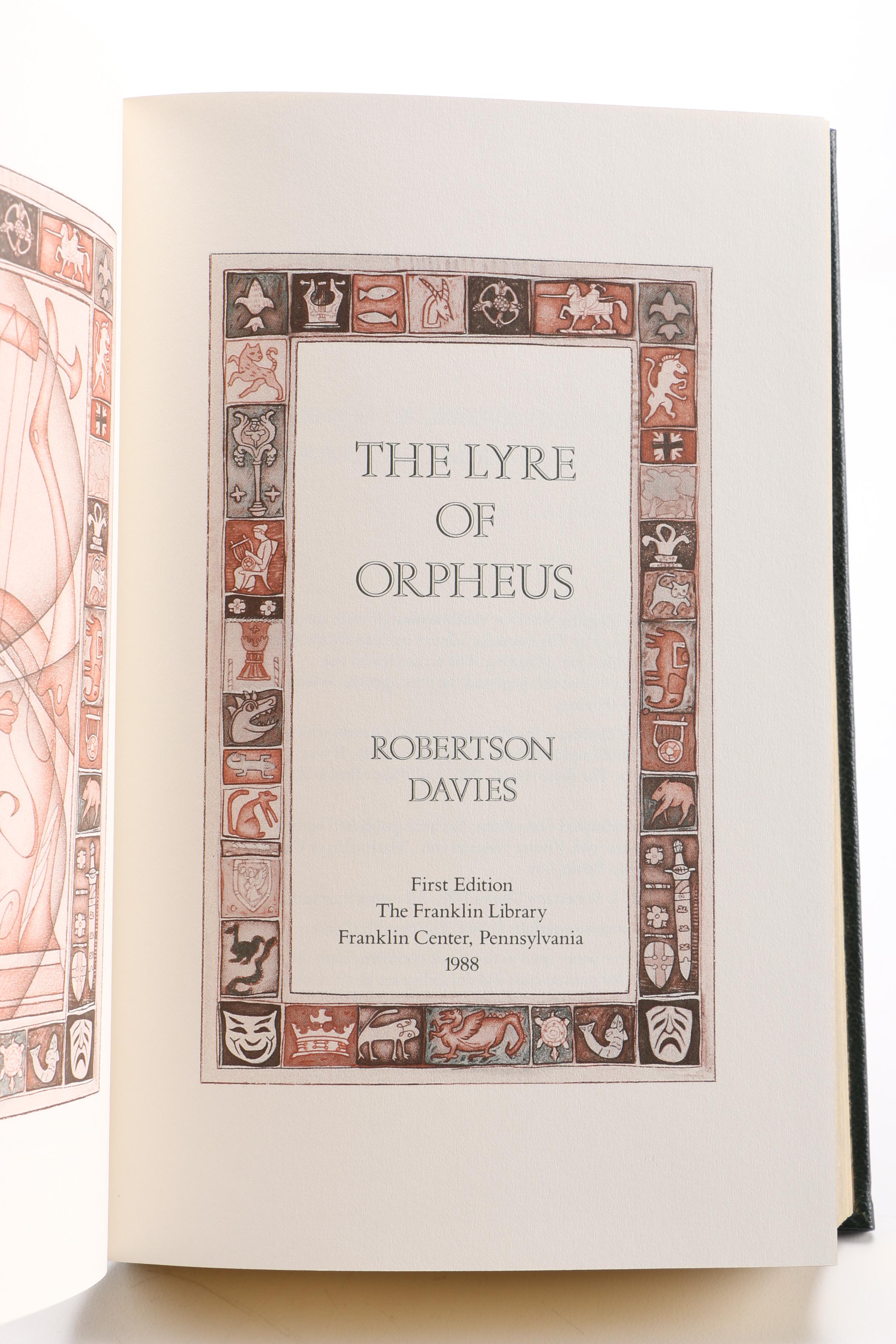 1988 Signed Limited First Edition Robertson Davies "The Lyre of Orpheus"