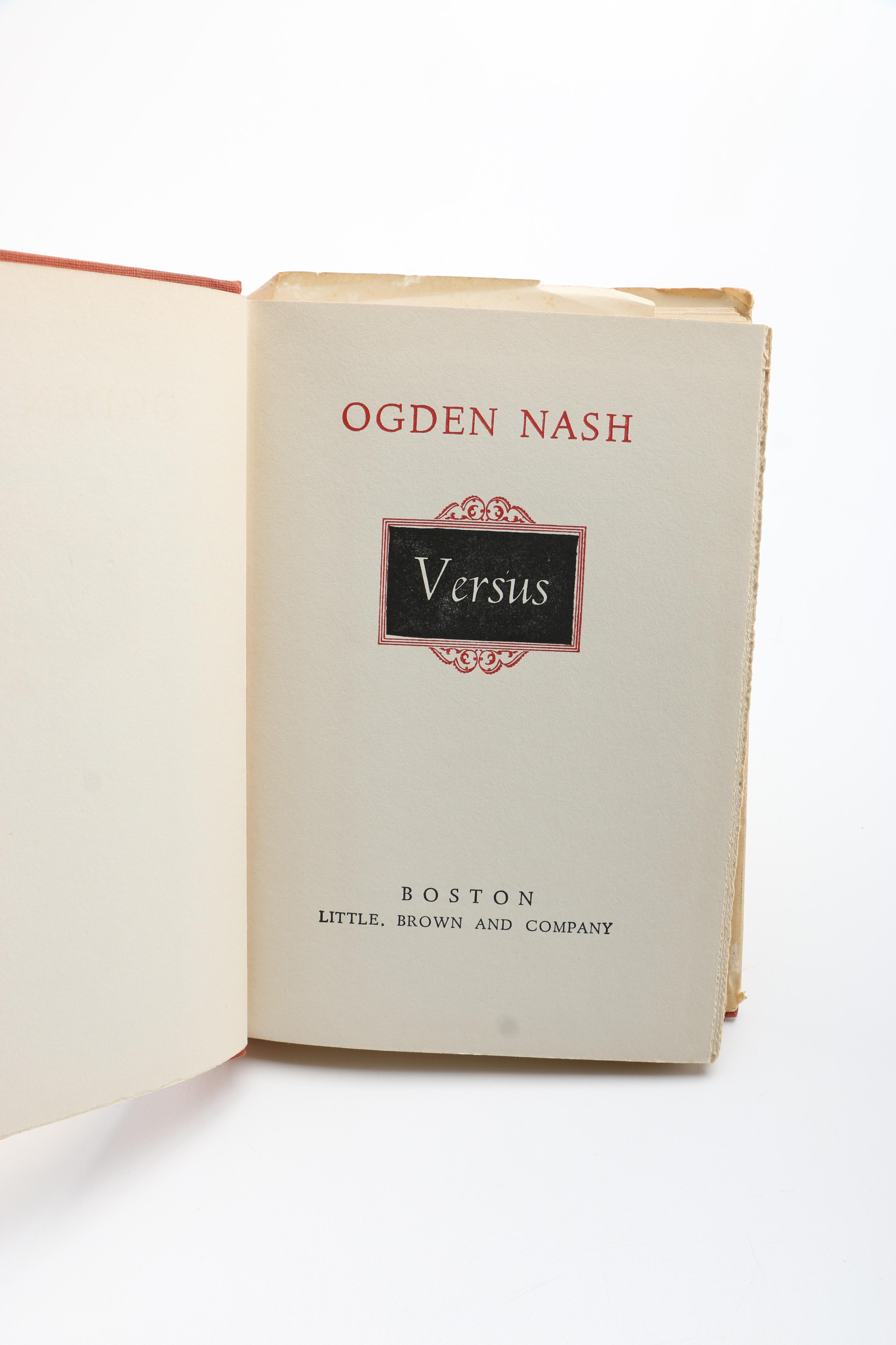First Edition "Versus" by Ogden Nash