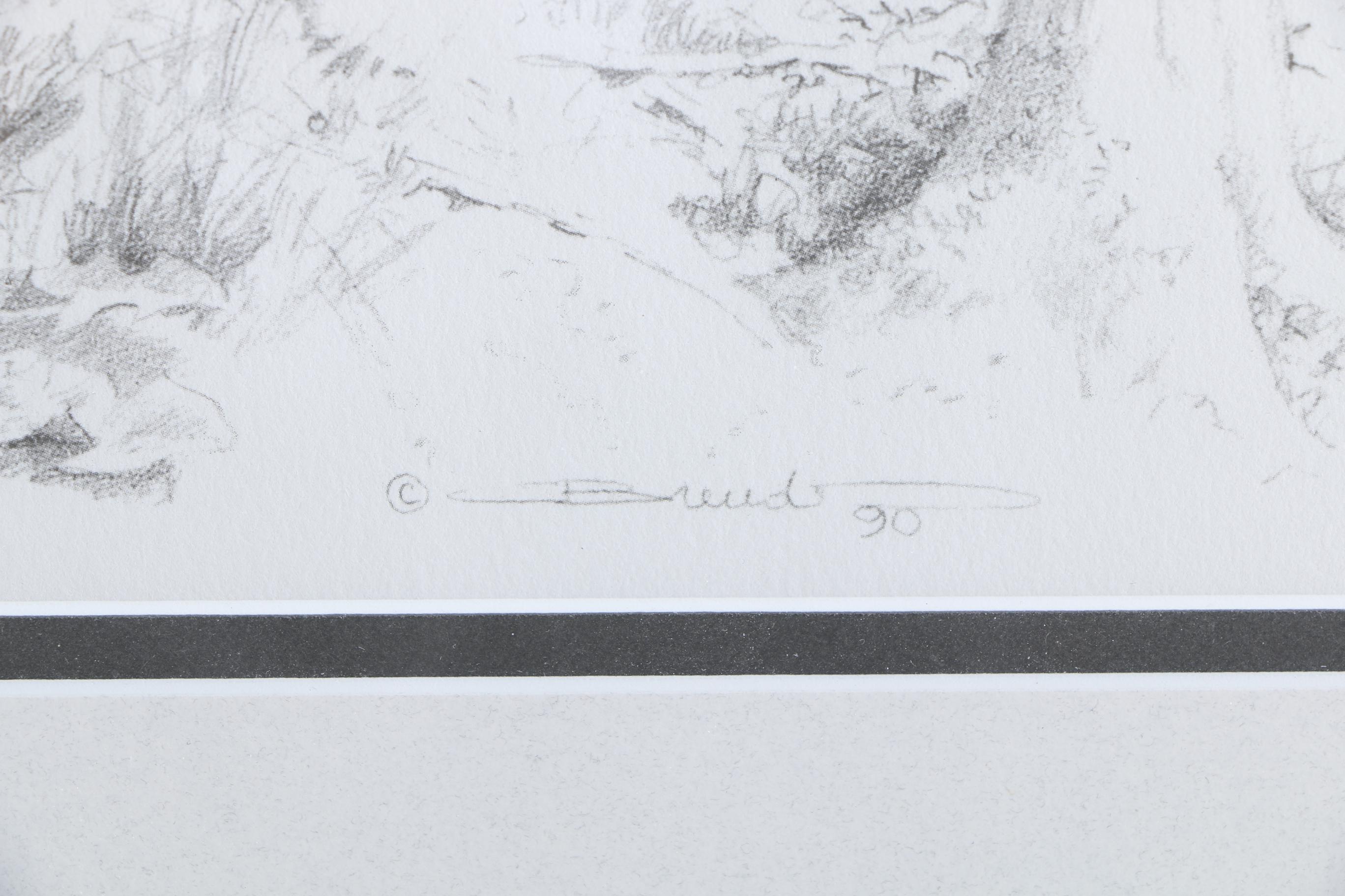 C. Brenders Limited Edition Offset Lithograph of a Wolf