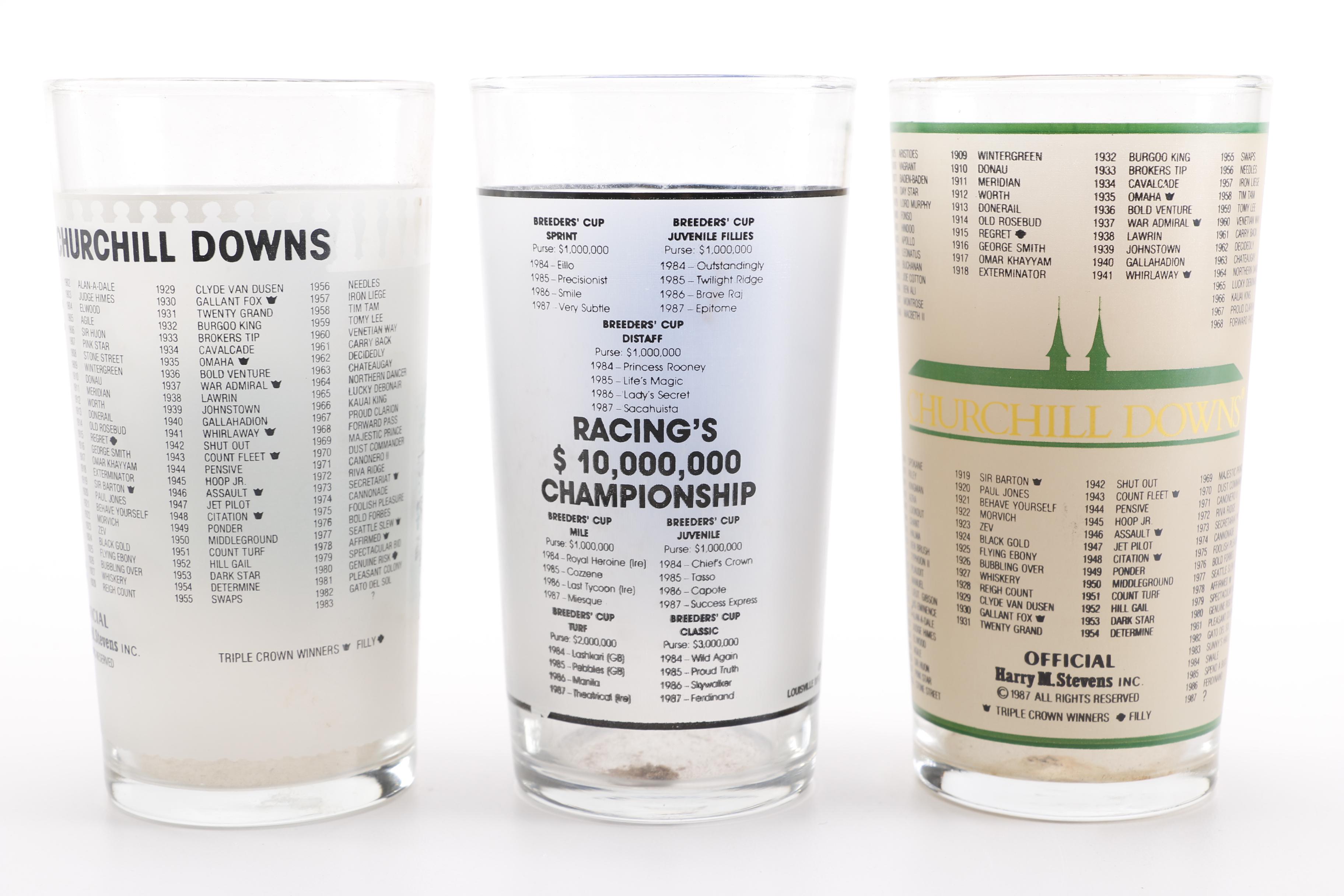 1980s Horse Racing Glasses