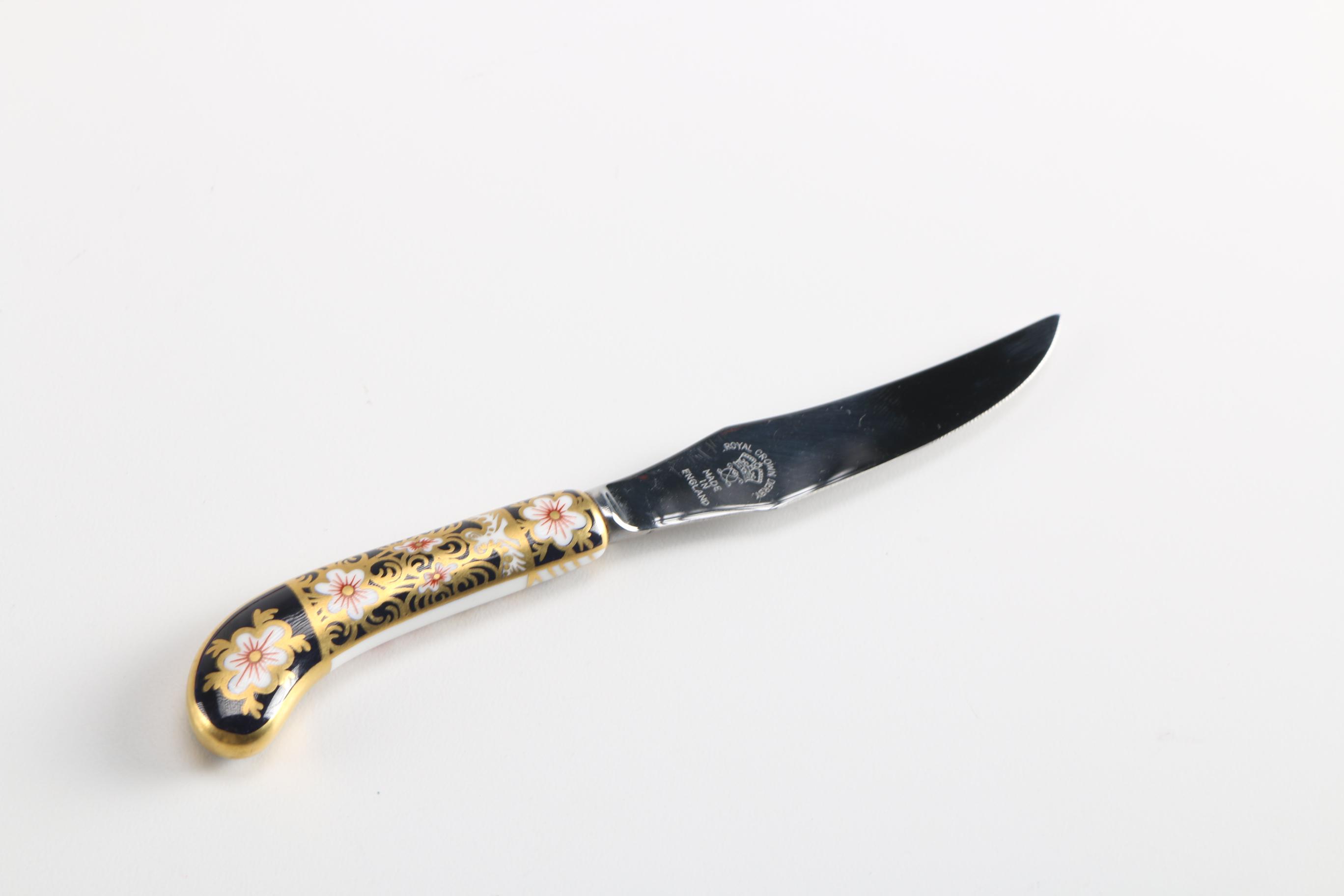 "Old Imari" Bone China Fruit Knives by Royal Crown Derby