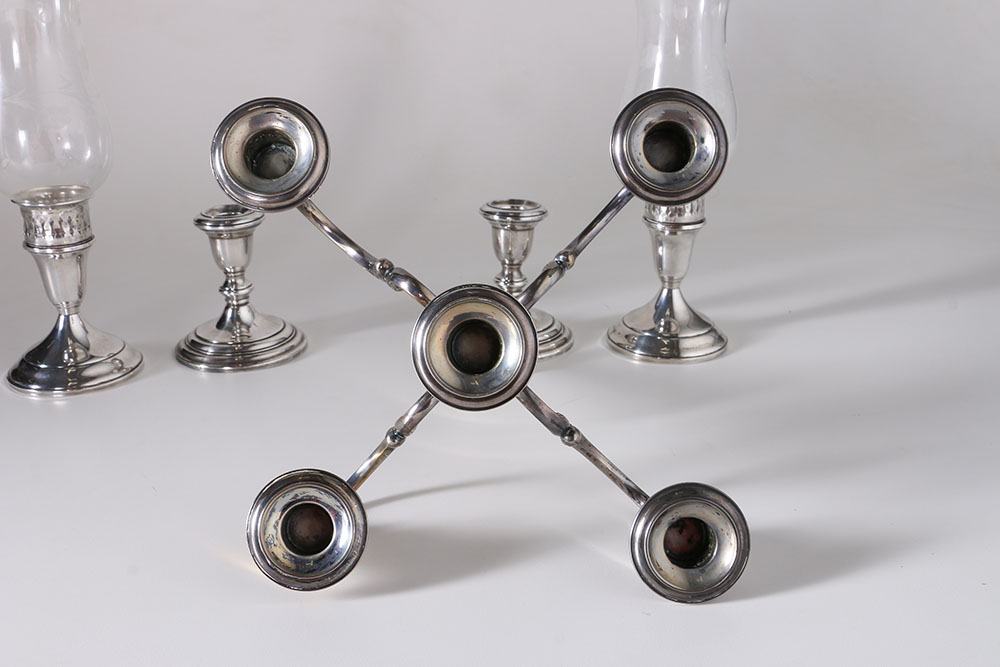 Weighted Sterling Silver Decor and Candelabra Featuring Gorham