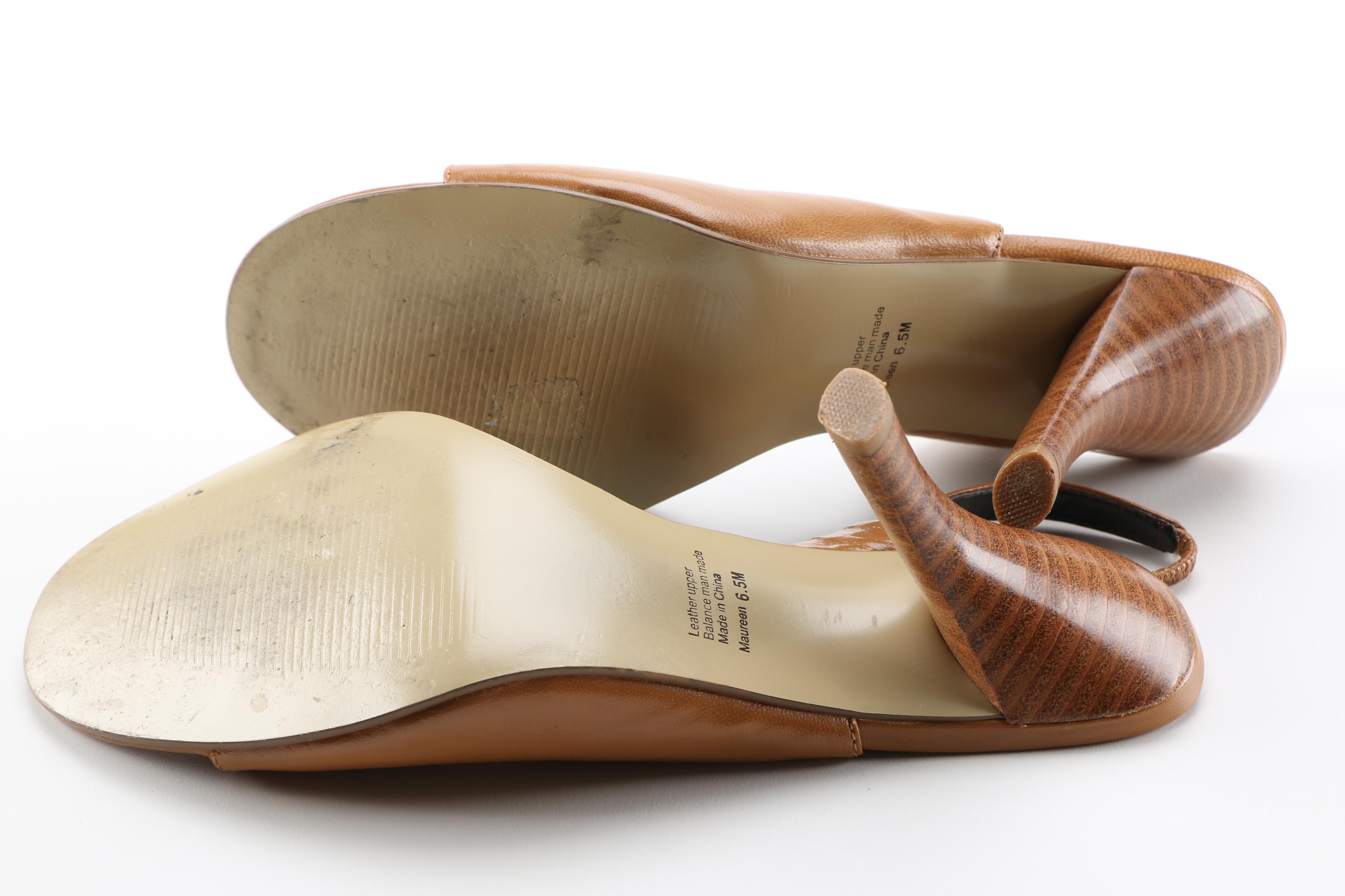 Alfani and Cole Haan Open Toe Leather Heels