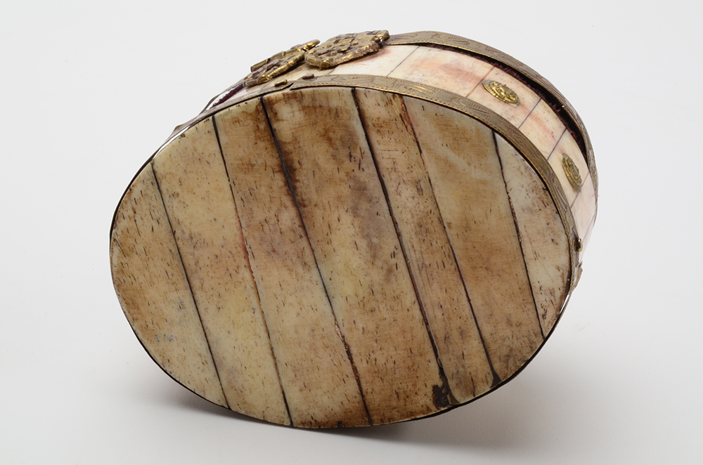 Vintage Turkish Bone and Brass Trinket Box