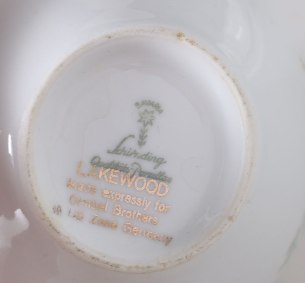 Schirnding Porzellan for Gimbel Brothers Porcelain China Set