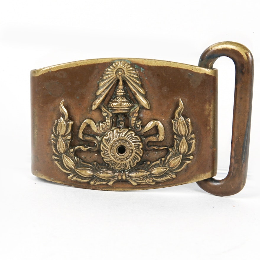 Brass Thailand Insignia Reproduction Belt Buckle