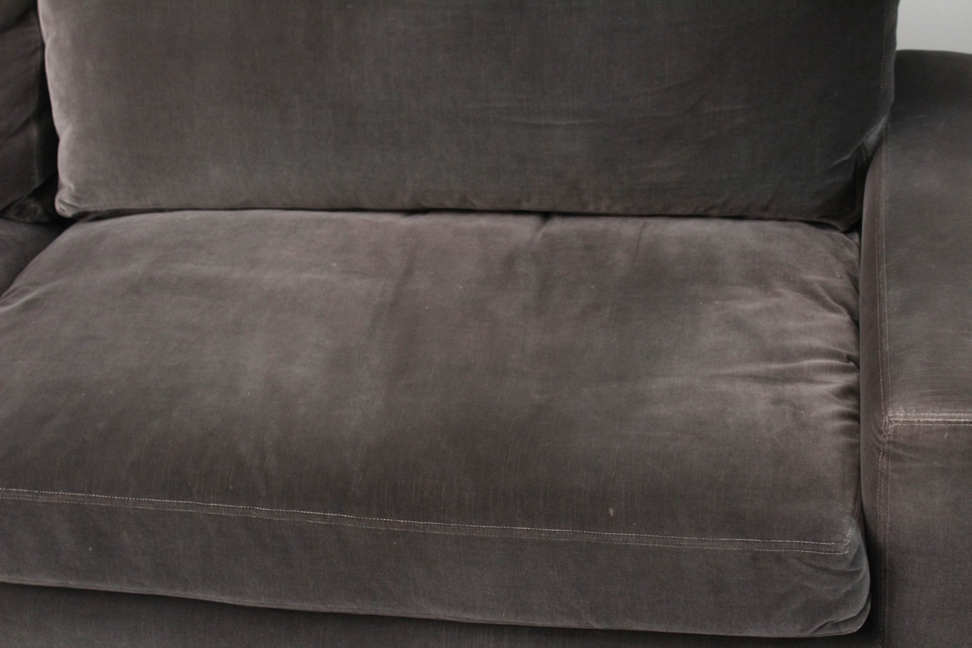 Restoration Hardware Maxwell Velvet Upholstered Sofa