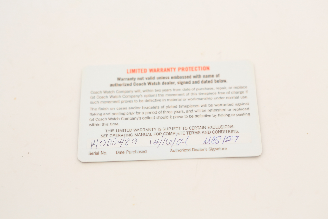 Geniune Leather Coach Watch