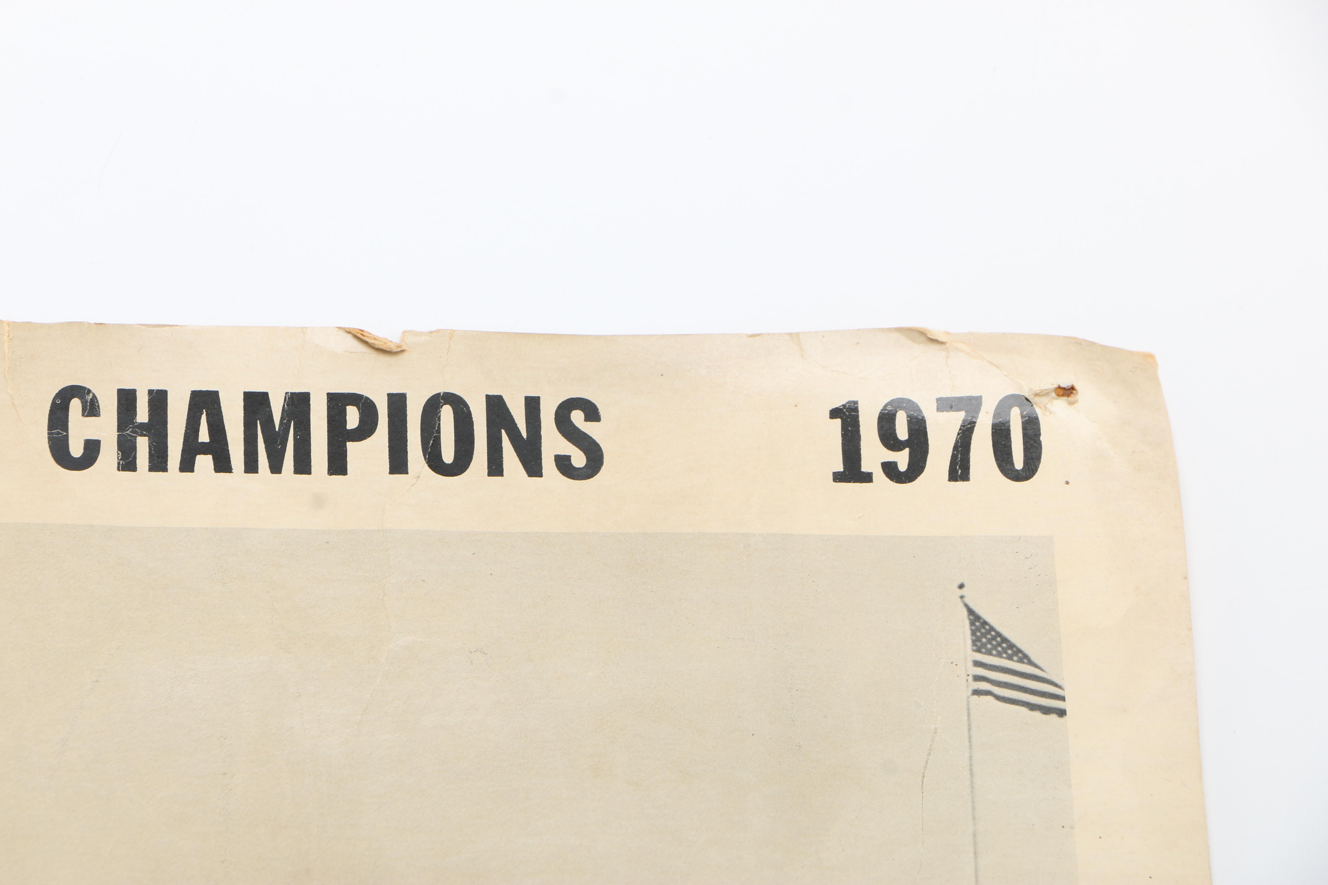 Signed Brooks Robinson picture and 1969-1970 Team Poster