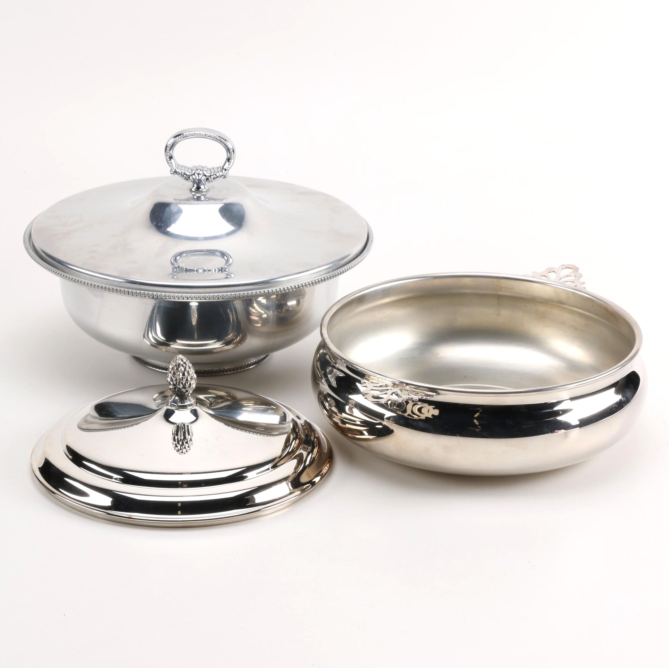 Sheffield Silver Co. Silver Plate Porringer With Aluminum Bowl