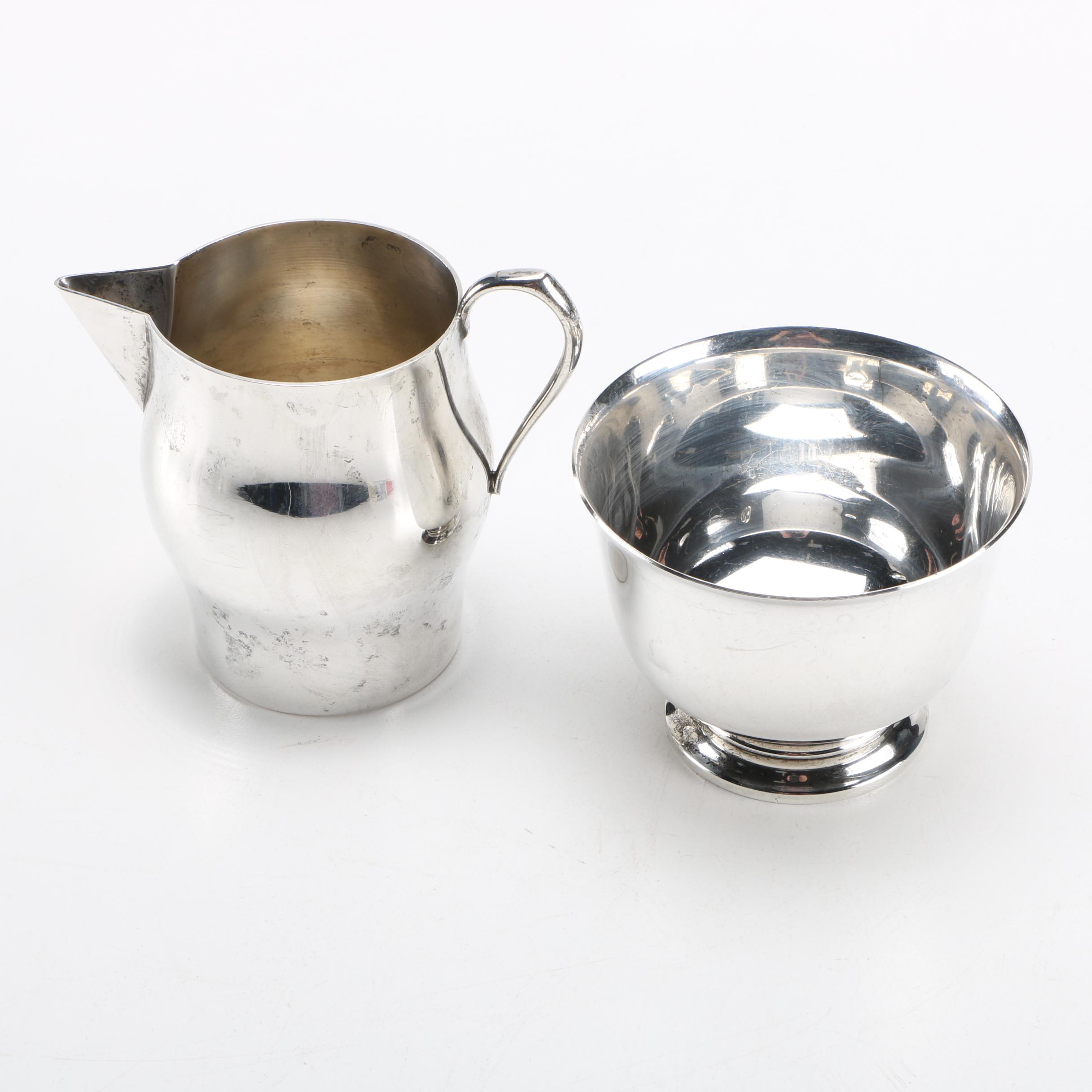 F.B. Rogers Silver Co. Sterling Silver Sugar and Creamer