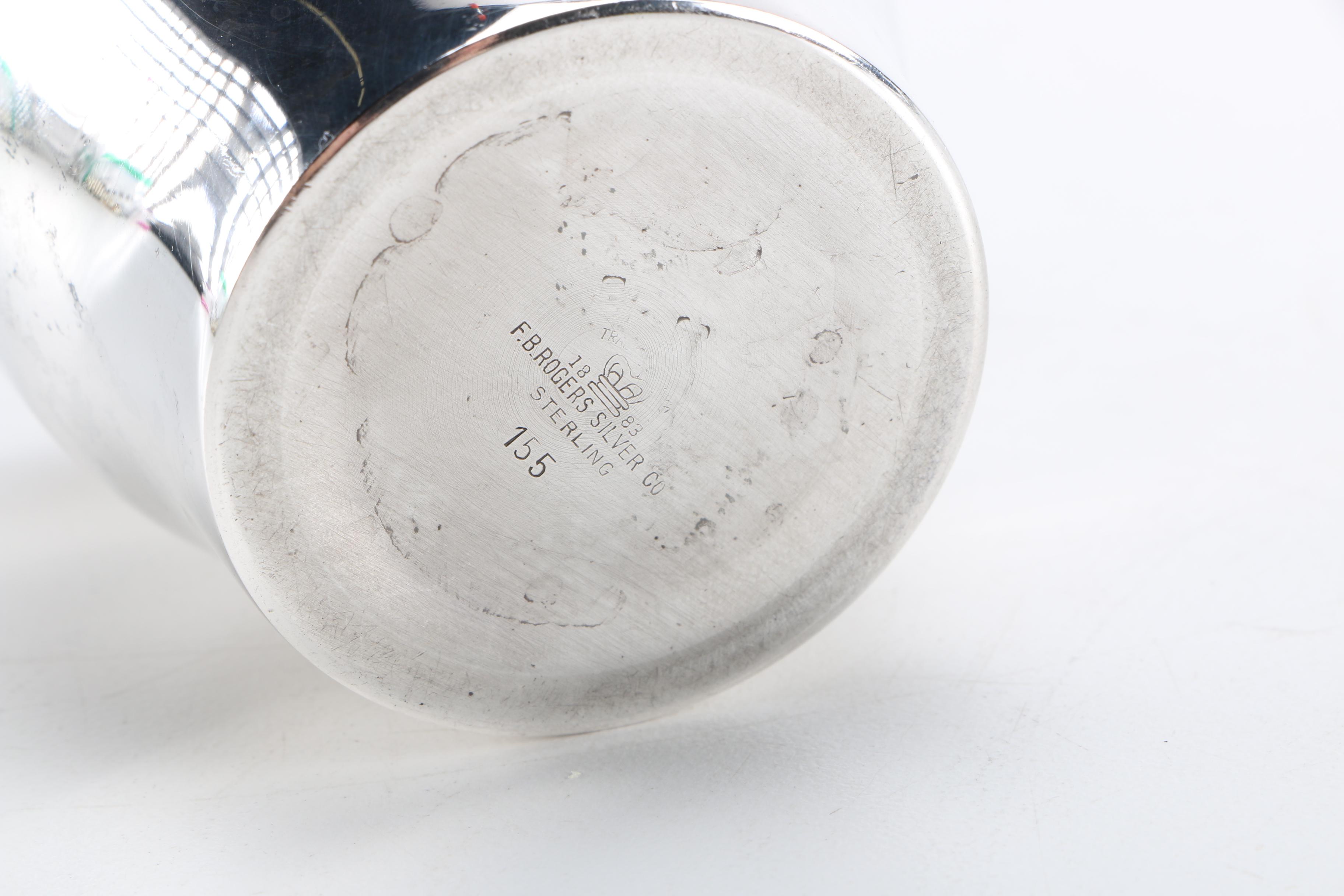 F.B. Rogers Silver Co. Sterling Silver Sugar and Creamer