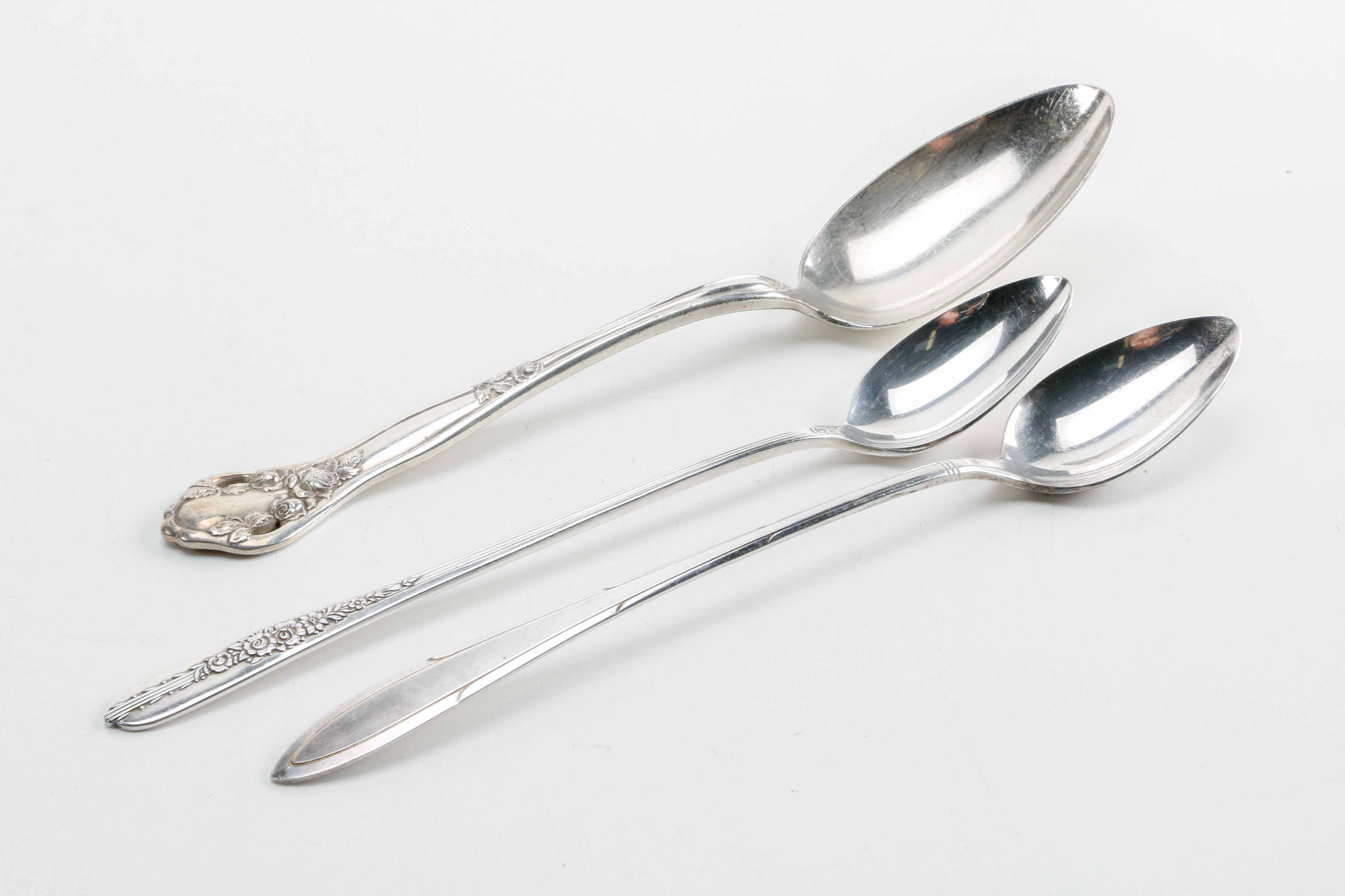 Silver Plate Flatware Featuring Oneida Community "Tudor Plate" Spoons
