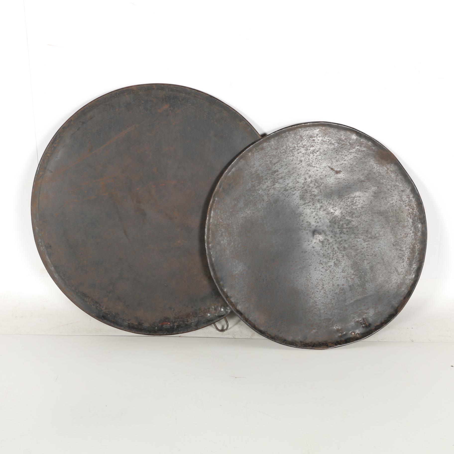 Vintage Iron Round Cooking Pans