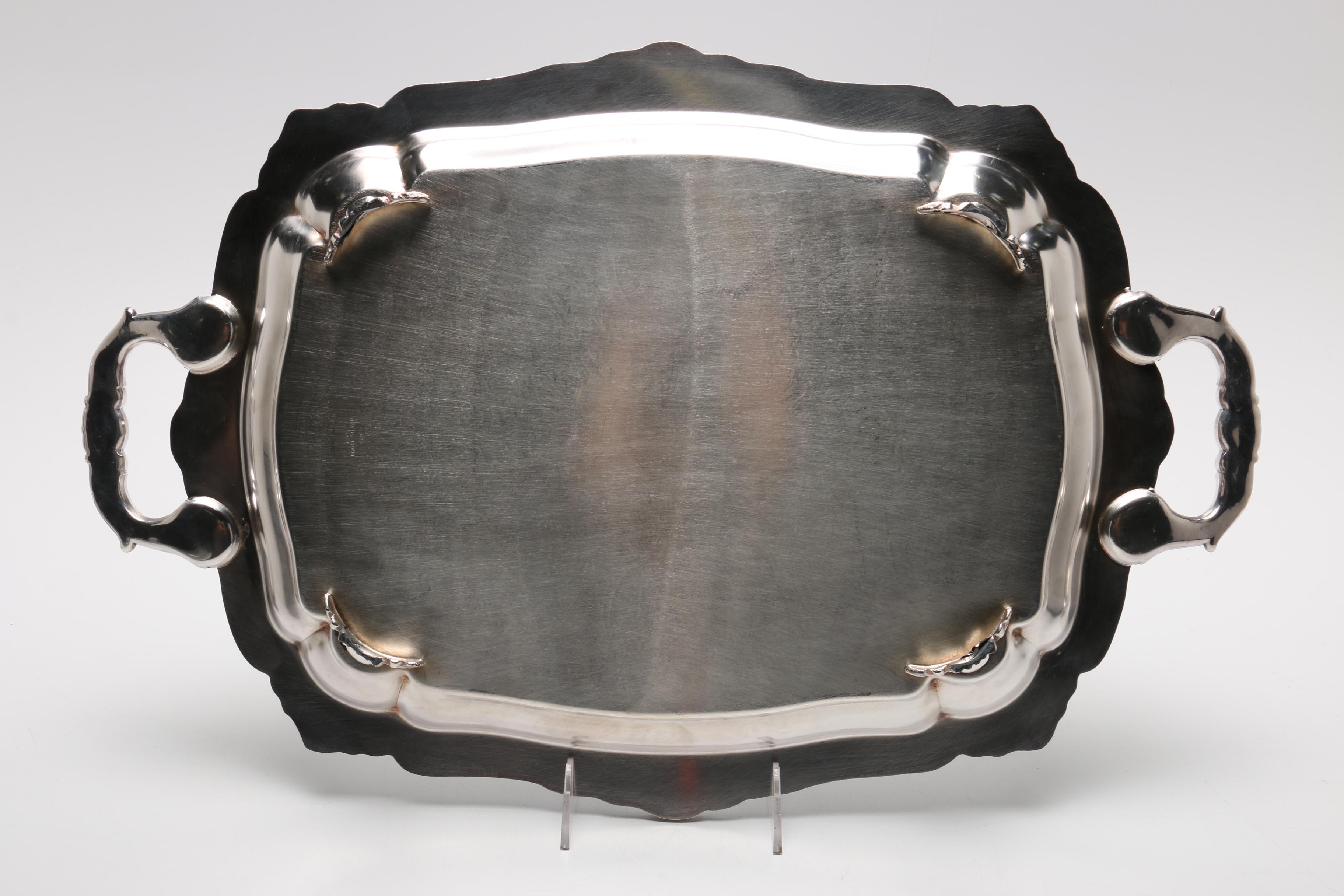 Poole "Lancaster Rose" Silver Plate Tea Set