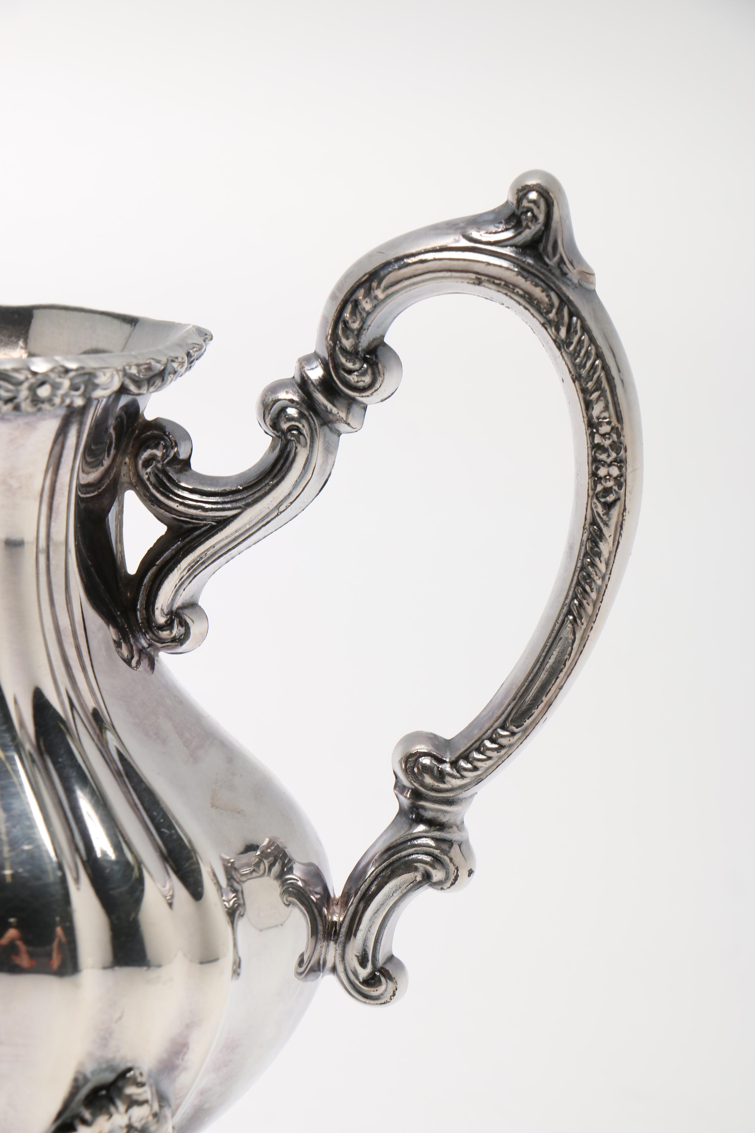 Poole "Lancaster Rose" Silver Plate Tea Set