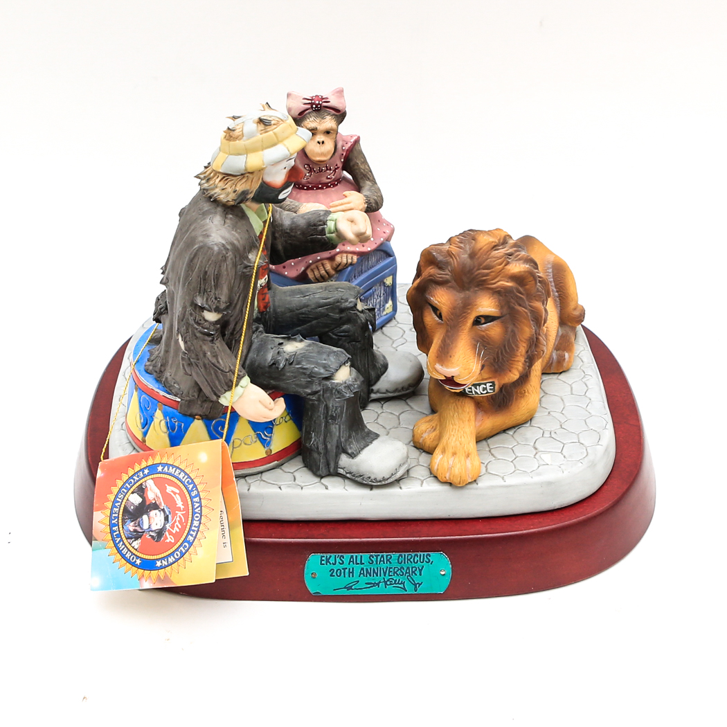 Limited Edition Emmett Kelly Figurine "EKJ'S All Circus 20th Anniversary"