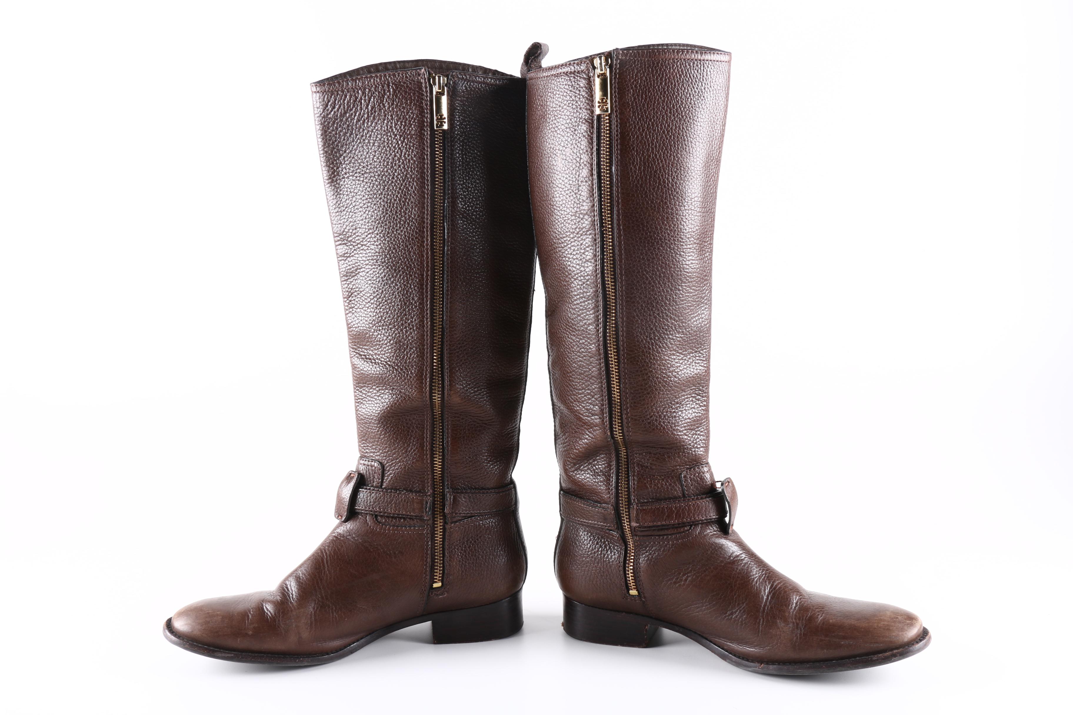 Tory Burch Brown Leather Boots