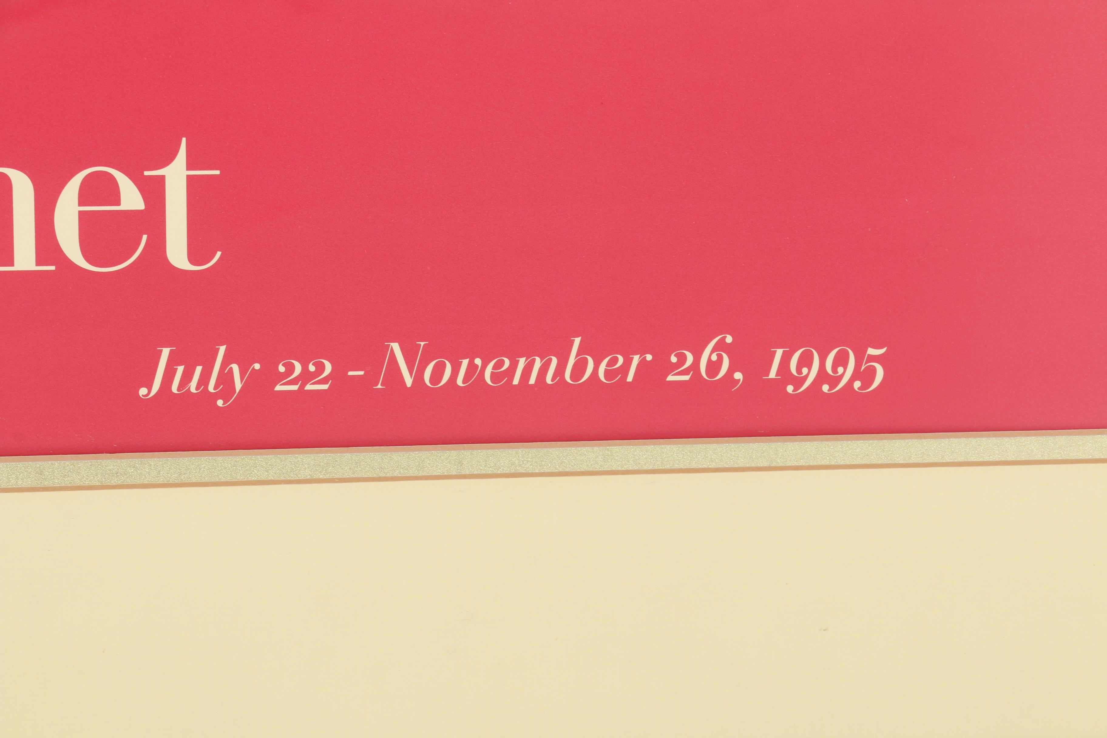 1995 Art Institute of Chicago Claude Monet Exhibit Poster