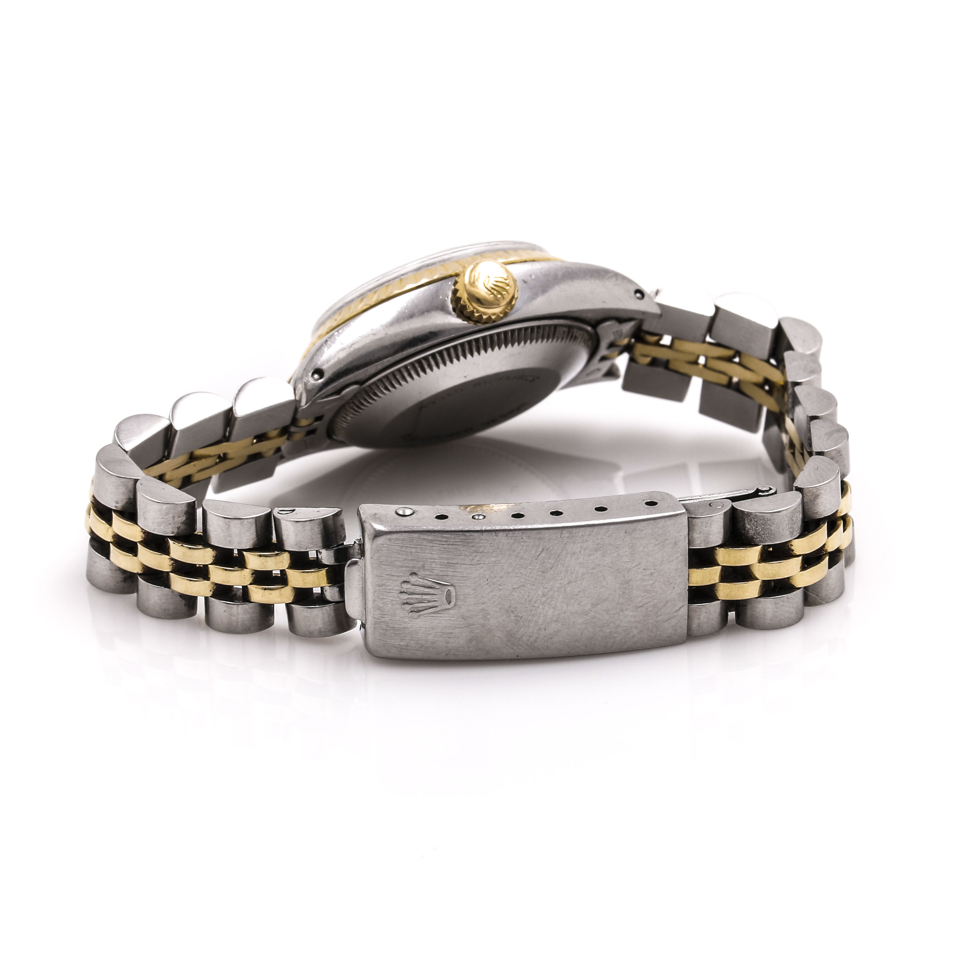 Vintage 14K Yellow Gold and Stainless Steel Oyster Perpetual Rolex Date Watch