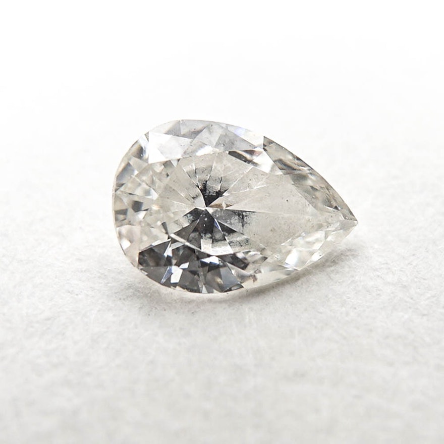 Loose Pear Cut 0.26 CT Diamond