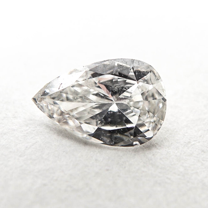 Loose Pear Cut 0.31 CT Diamond