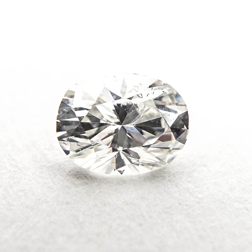 Loose Oval Cut 0.49 Carat Diamond