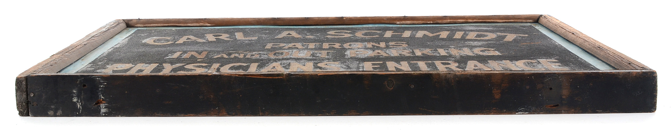 Large Antique Physicians Office Parking Sign