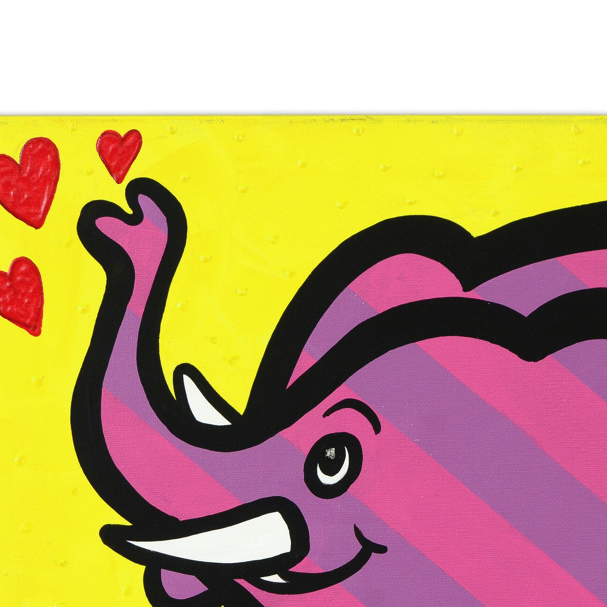 Valter Morais Original Signed Acrylic Painting "Elephant"