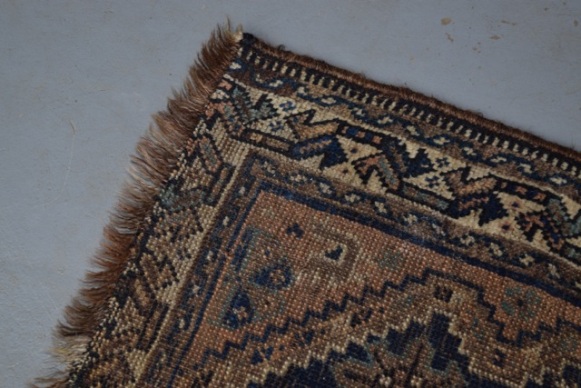 Semi-Antique Hand-Knotted Sirjan Afshar Accent Rug