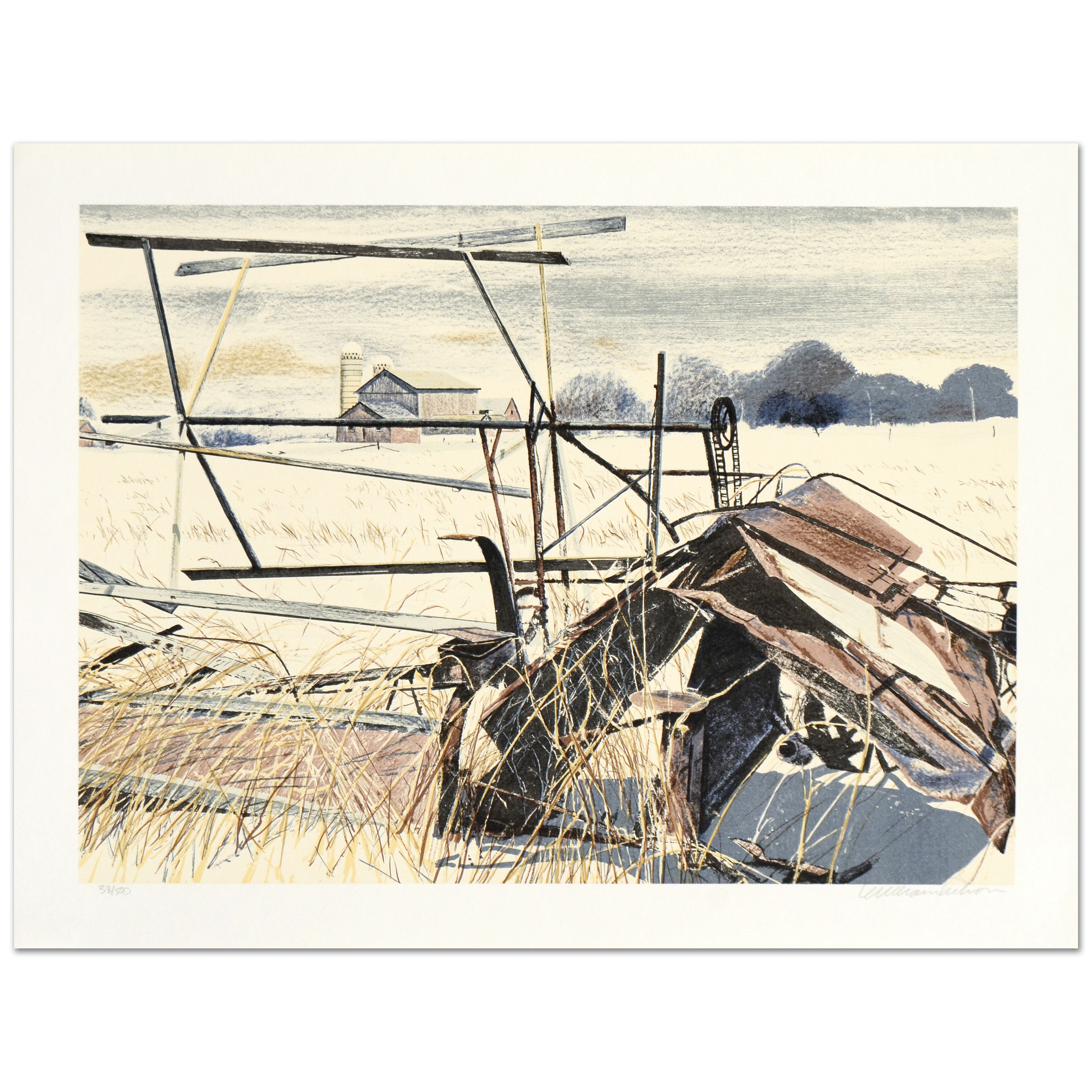 William Nelson Signed Limited Edition Serigraph "No More Harvest to Reap"