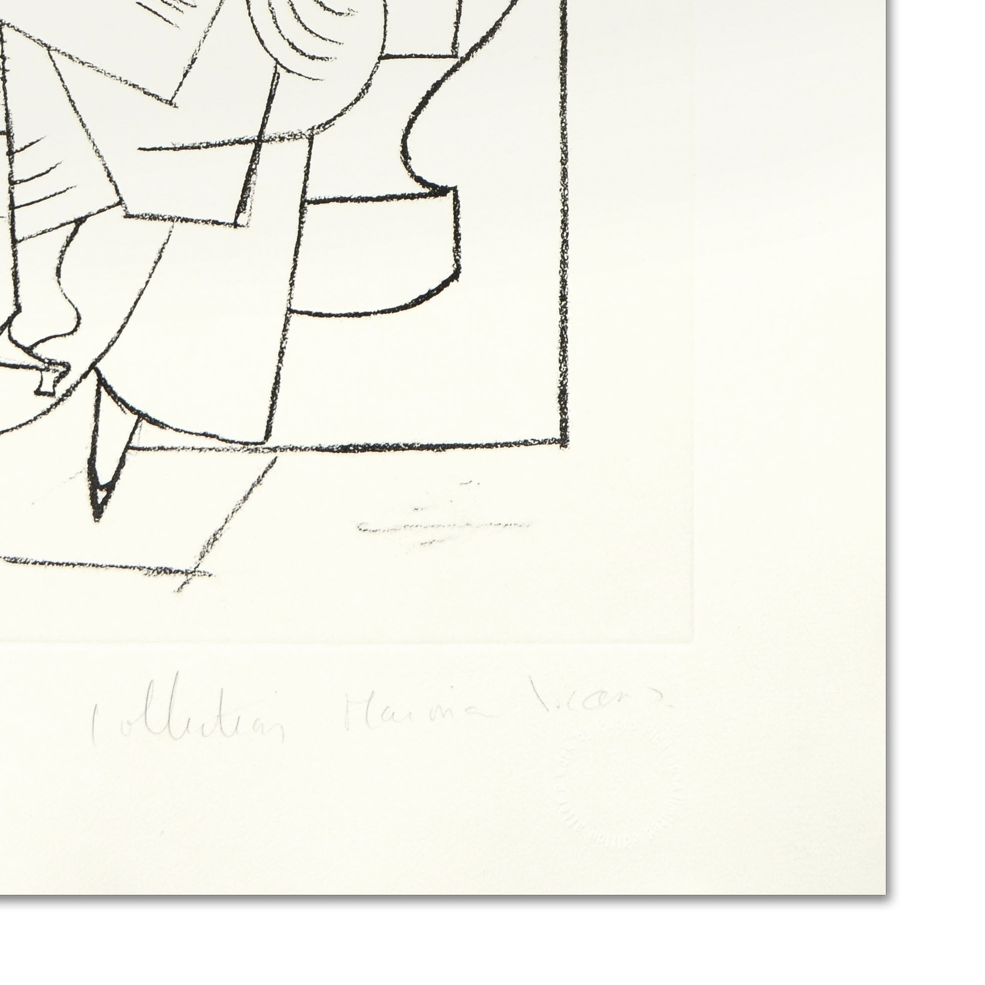 After Pablo Picasso Limited Edition Lithograph on Paper "Femme Dans Un Fauteuil"