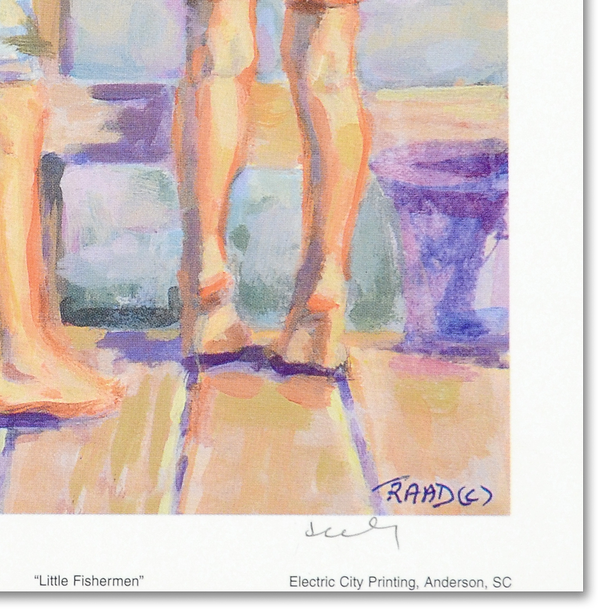 Lucelle Raad Limited Edition Lithograph "Little Fisherman"