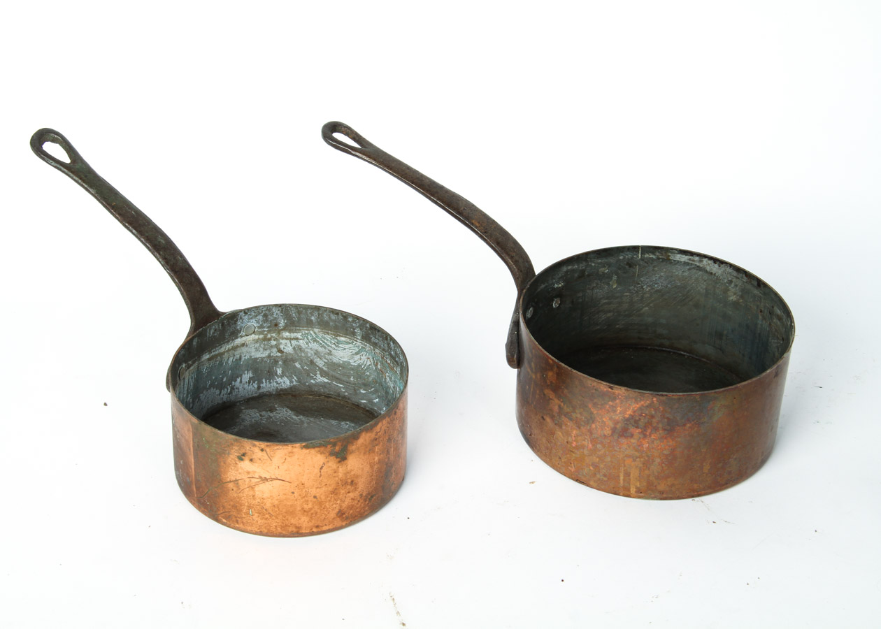 Antique Copper Pot Set