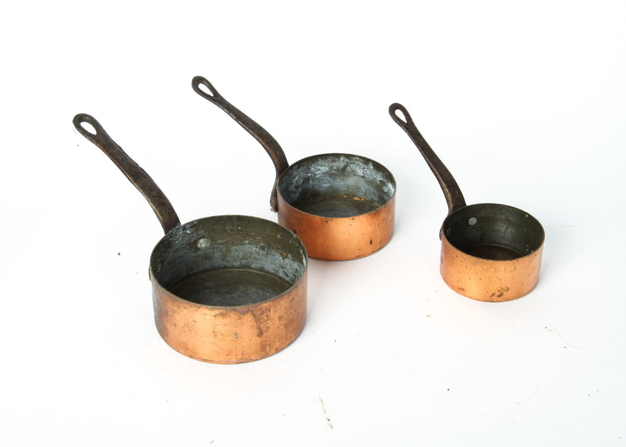 Antique Copper Pot Set