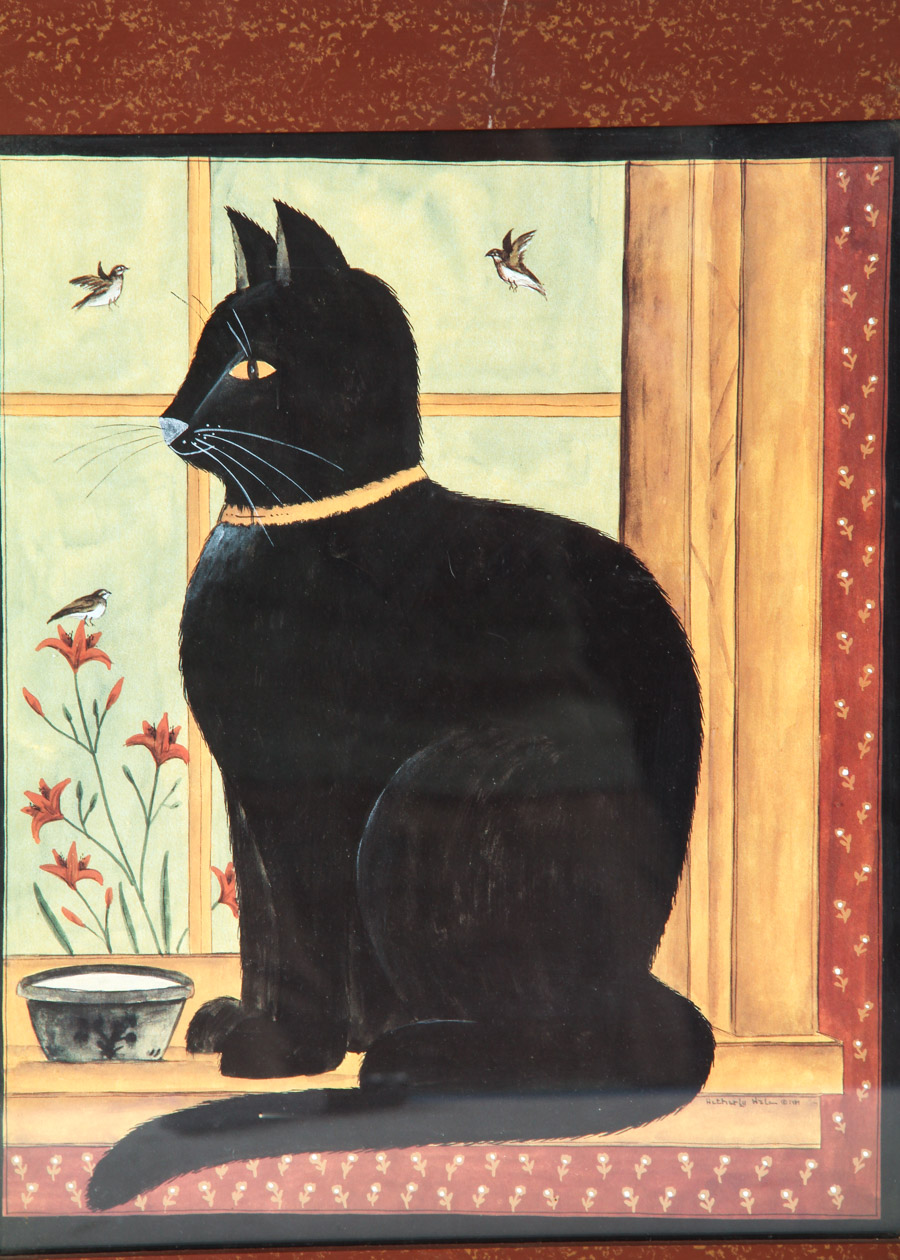 Signed Folk Art Offset Lithograph by Hetherly Hale