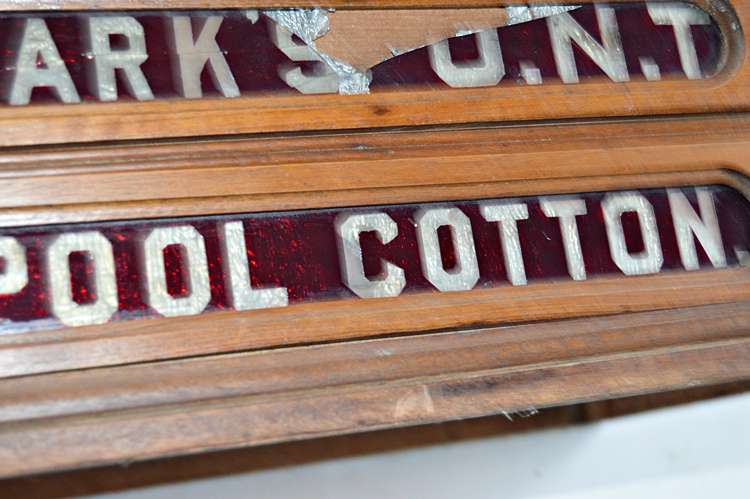 19th Century Clark's O.N.T. Spool Display Cabinet