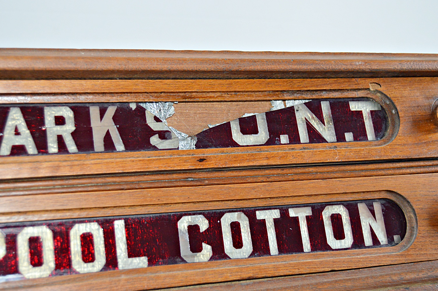 19th Century Clark's O.N.T. Spool Display Cabinet