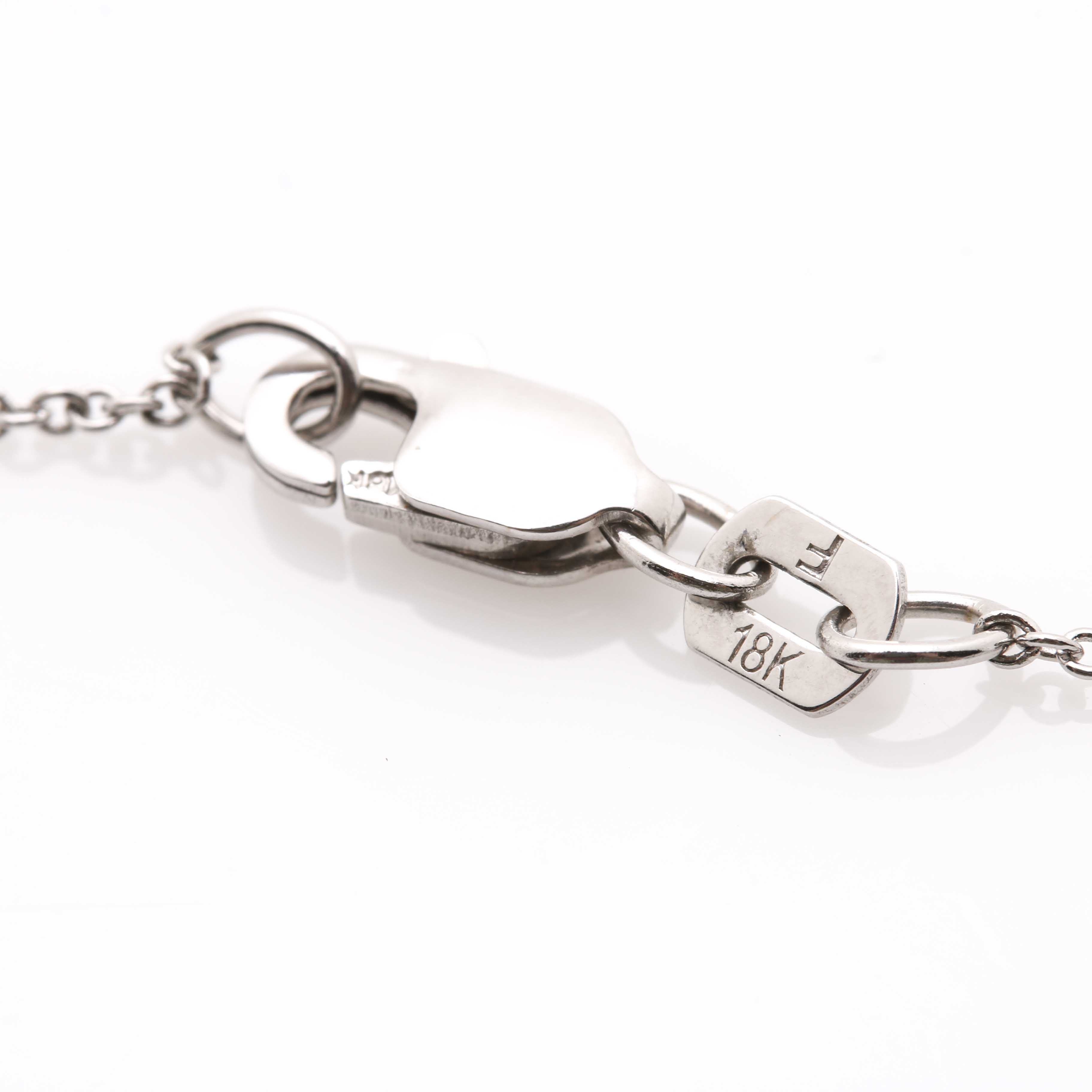 18K White Gold Tourmalinated Quartz, Sapphire, and Tanzanite Necklace