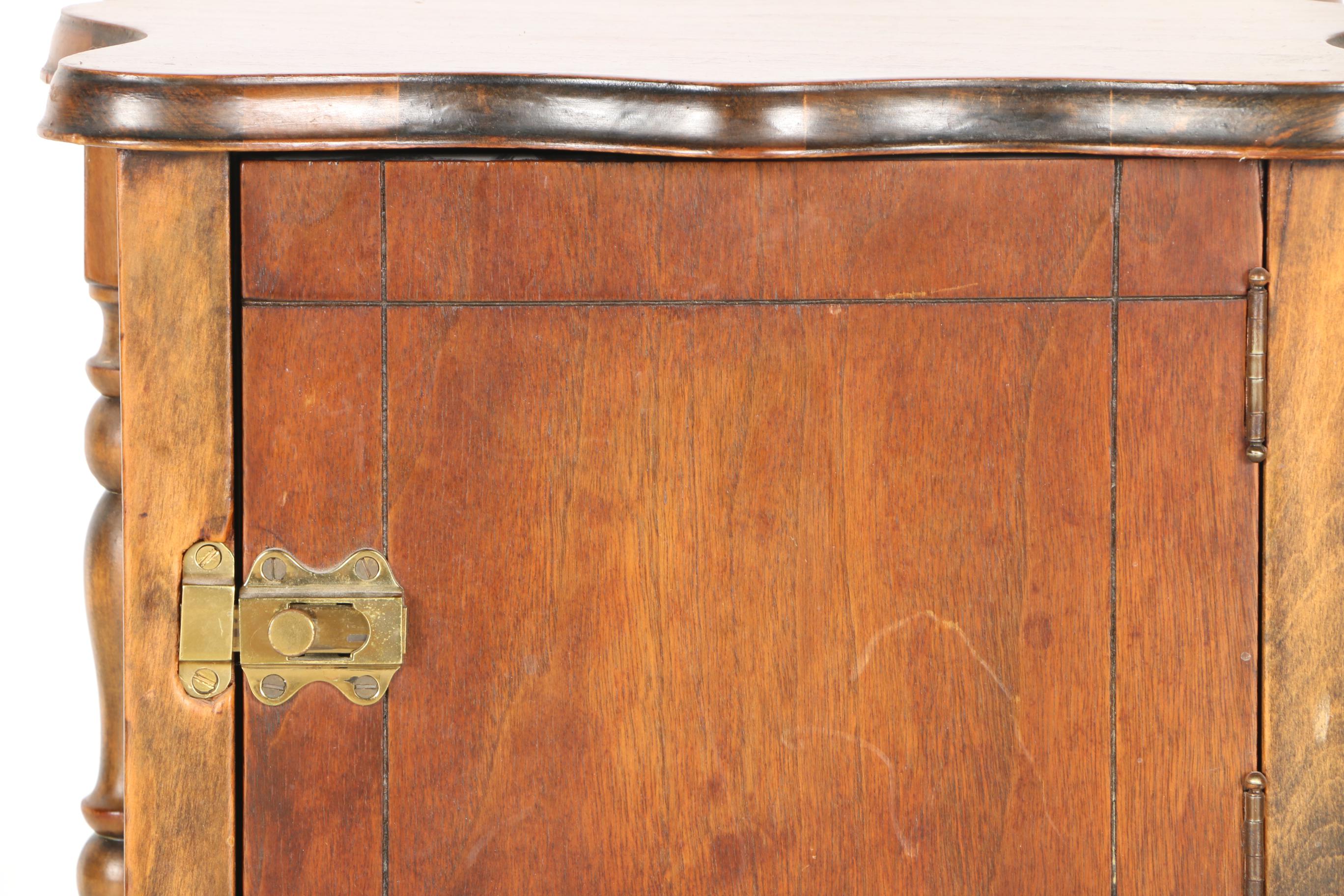 Wooden Side Table With Cabinet