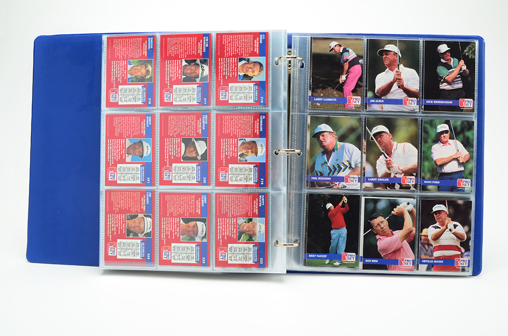 1992 PGA Tour Pro Golf Card Set In Vinyl Binder