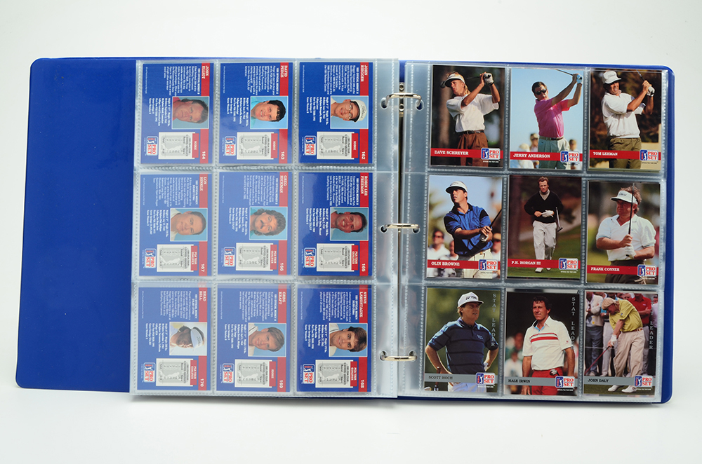 1992 PGA Tour Pro Golf Card Set In Vinyl Binder