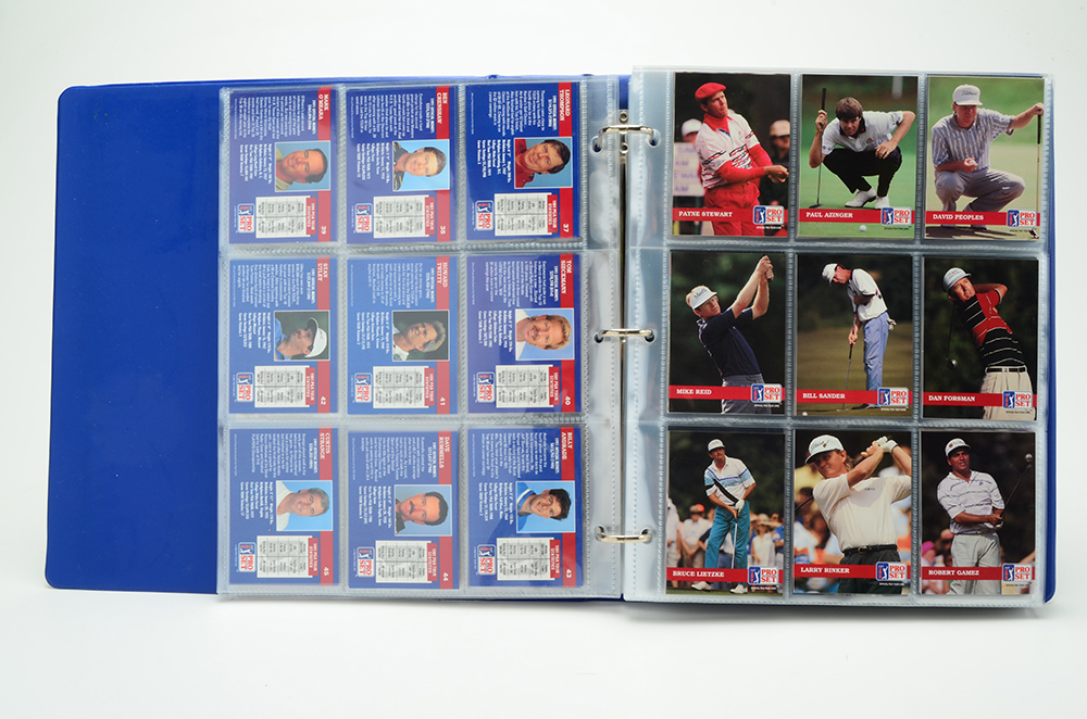 1992 PGA Tour Pro Golf Card Set In Vinyl Binder