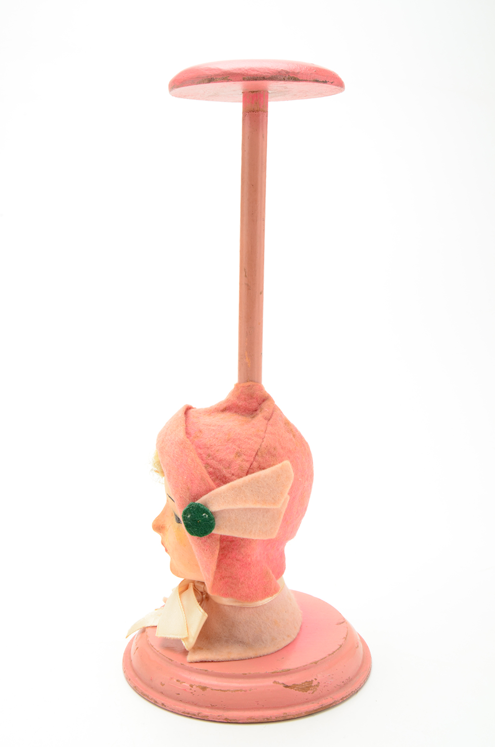 Vintage Hat or Wig Stand with Composite Doll Head